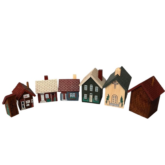 Vintage 1990 Cape Craftsman Country Village by Artist Rose Kennedy 7 Piece Set - Picture 2 of 12